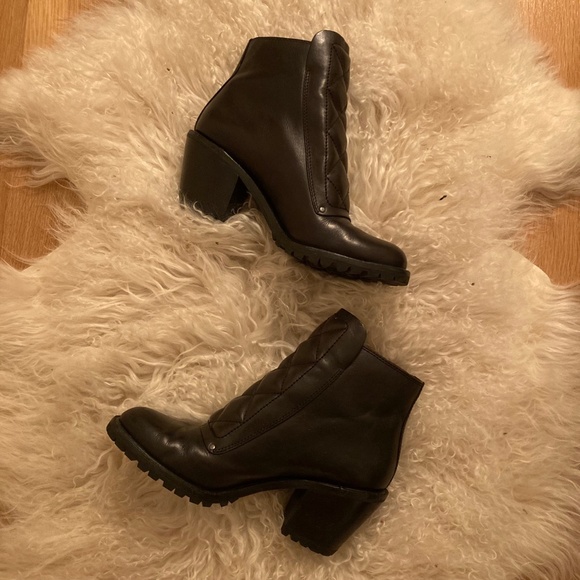 Marc Jacobs Quilted Black Leather Biker Boot Size 9 - Picture 4 of 7